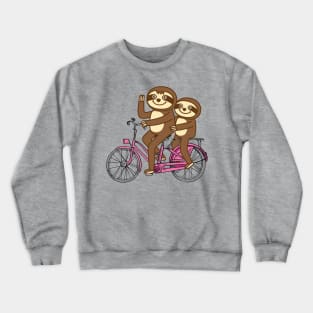 Sloths and bicycle Crewneck Sweatshirt